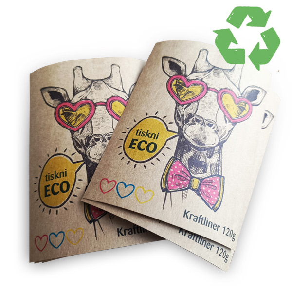 ECO letáky - recyklované - Formát letáku: 1/3 A4 (99×210 mm), Typ papíru: Nautilus Classic 80g, Počet kusů jednoho vzoru: 250 ks
