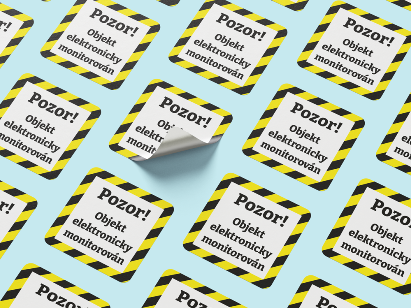 Samolepky laminované s tvarovým ořezem